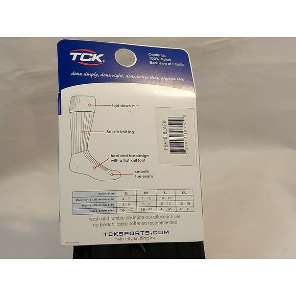 Kneehigh TCK TWIN CITY Euro Soccer Football Athletic Socks Large Black FSH10 - Picture 3 of 10